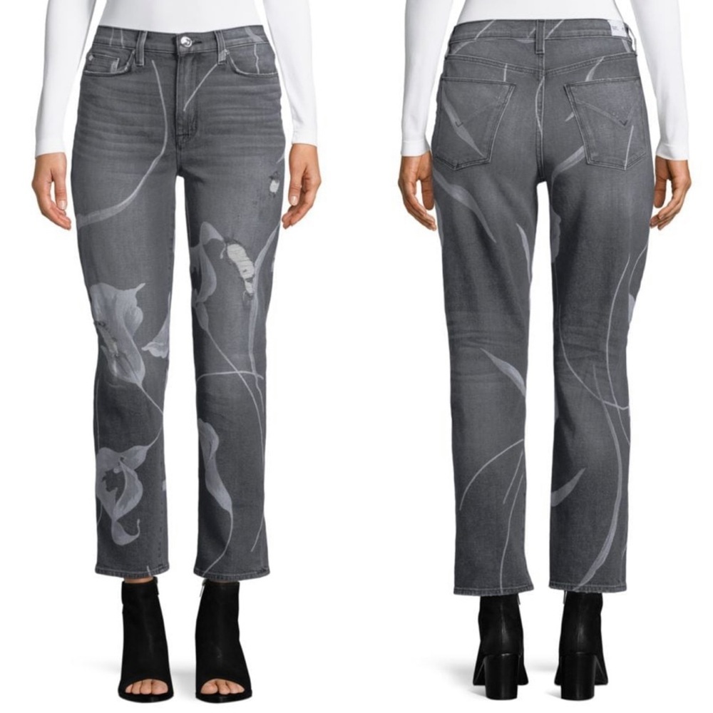 Hudson NWT Zooey High Rise‎ Noir Bloom Jeans